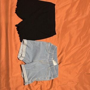 Black and Light Blue Shorts Set 2t